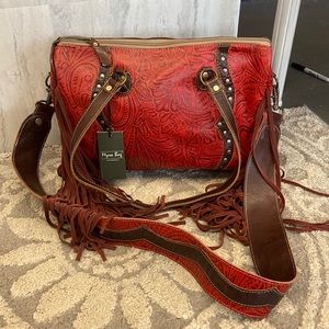 Myra tooled leather bag